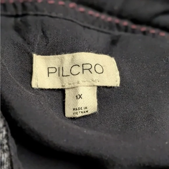 Pilcro Anthropologie Snakeskin Print Button Down Shirt 1X Plus - Picture 4 of 6